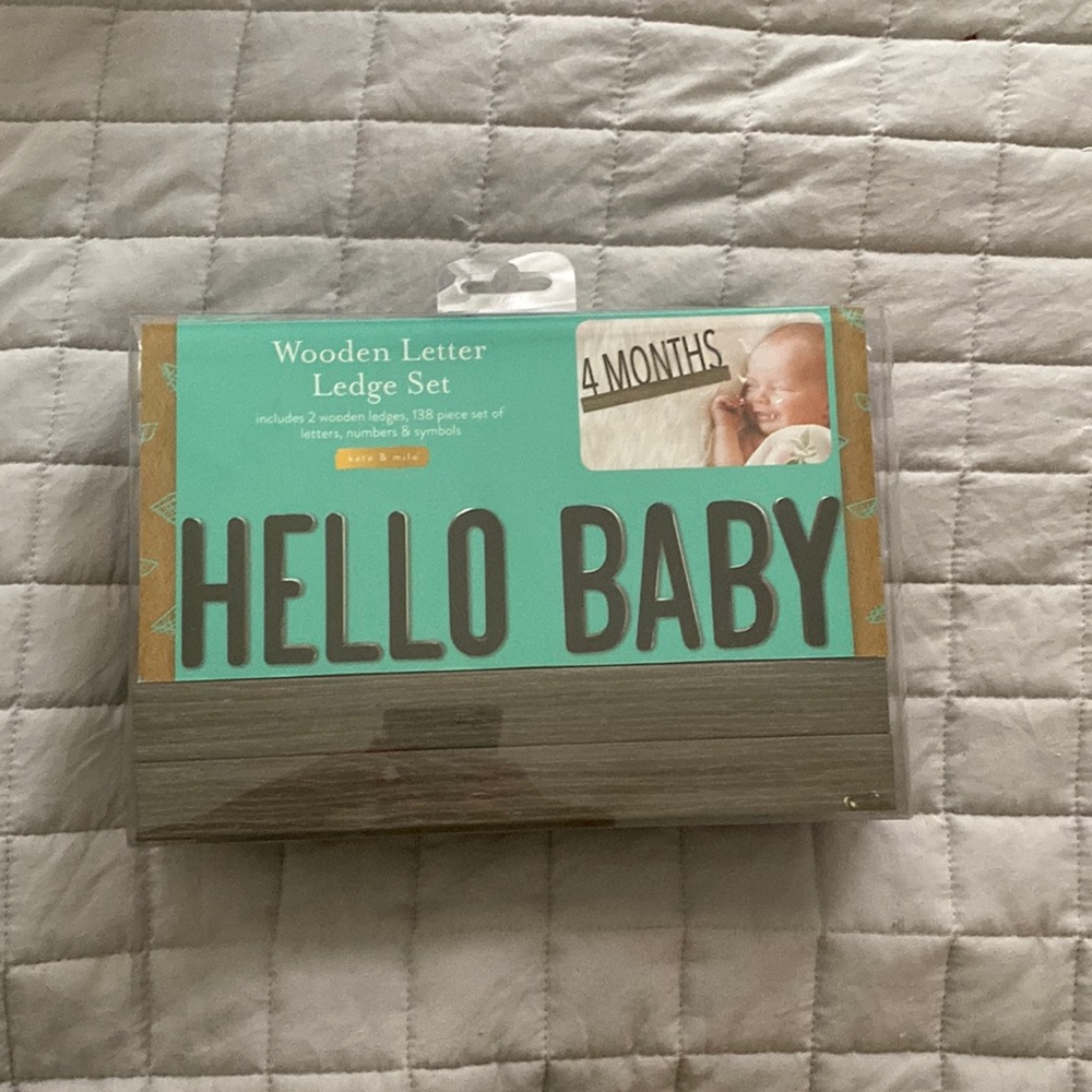 NWOT Kate & Milo Baby Letter Set